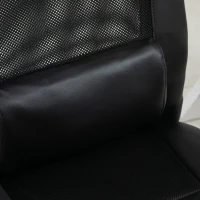 Vinsetto Mesh Office Chair with Rechargeable Electric Vibration Massage Lumbar Rocking, with Pillow, Wheels - Black(m-10)