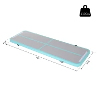 Soozier Inflatable Gymnastic Tumbling Mat Air Track Floor Yoga Cheerleading Exercise Pad(m-3)