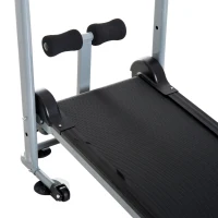 Soozier 2-in-1 Portable Manual Walking Treadmill Sit-up Station for Cardio Fitness Exercise(m-9)