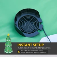 HOMCOM 8ft Christmas Inflatable Decorated Christmas Tree, Outdoor Blow-Up Yard Decoration with LED Lights Display(m-6)