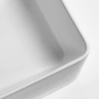 kleankin Rectangle Porcelain Art Basin Above Counter Ceramic Bathroom Vessel Vanity Sink(m-9)