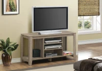 Monarch 48" Reclaimed Wood-Look Contemporary TV Console Stand with Open Concept Storage and Adjustable Shelves - Dark Taupe(m-2)