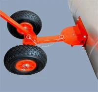 HOMCOM 17.7” Deep Steel Manual Snow Plow with Wheels(m-10)