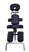 HomCom 3" Foam Portable Massage Chair PU Leather Spa Beauty Chair Black(m-6)