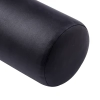 Soozier Bolster Pillow Full Round Spa Massage Bolster Back Pain Relief with Strap Handle Black(m-7)