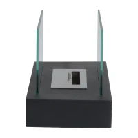 HOMCOM Portable Table Top Fireplace Firebox Bio Ethanol Burner Heater(Black)(m-6)