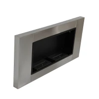 HOMCOM Ventless Bio Ethanol Fireplace Recessed Wall Mounted Heater(m-5)