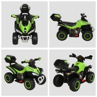 Aosom Kids ATV Motorcycle Quad Car Battery Powered Electric Ride On for 18-36 Months(m-7)