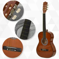 Soozier 36" Classical Guitar Birch Wood Guitar Set with Special Storage Bag for Child Beginners, Coffee(m-4)