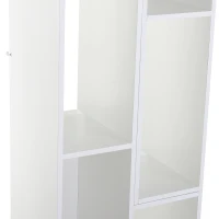 HOMCOM Versatile TV Console Stand Cabinet Wood Bookcase Storage Shelf Convertible Bookshelf White(m-7)