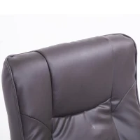 HomCom Ergonomic Faux Leather Lounge Armchair Recliner And Ottoman Set - Dark Brown(m-10)