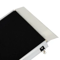 PawHut 72" Bi-Fold Pet Ramp Portable Dog Cat Steps Pet Travel Gear Vehicle Car Truck Compact Storage Black/Silver(m-11)