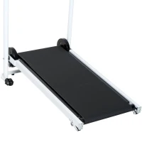 Soozier Foldable Manual Walking Treadmill Health Fitness Equipment Cardio Workout Machine w/ Wheels Home Gym(m-11)