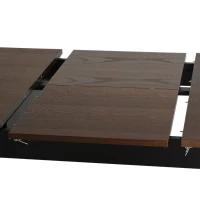 HomCom Expandable Folding Kitchen Dining Table with Elegant Natural Wood Design & Sturdy Construction - Walnut(m-17)