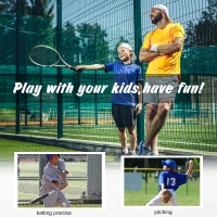 Soozier Baseball Net Softball Practice Hiting Pitching with Stand Frame For Kids & Adult(m-6)