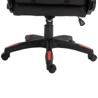 Vinsetto Executive Racing Chair Adjustable Padded Seat with Wheels Black/ Red(m-11)