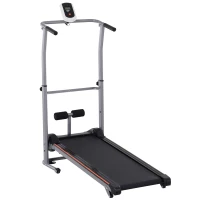 Soozier 2-in-1 Portable Manual Walking Treadmill Sit-up Station for Cardio Fitness Exercise(m-7)