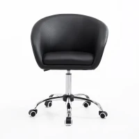HOMCOM Rolling Swivel Salon Stool Adjustable Hydraulic Tattoo Spa Massage Bucket Chair  PU Leather with Back Rest(m-8)