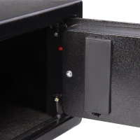 HomCom 12" x 8" x 8" Steel Electronic Digital Security Safe - Black(m-7)