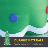 HOMCOM 8ft Christmas Inflatable Decorated Christmas Tree, Outdoor Blow-Up Yard Decoration with LED Lights Display(m-5)