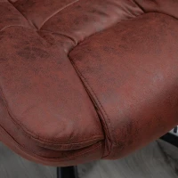 Vinsetto 6 Point Vibration Massage Office Chair with Heat, High Back Executive Office Chair with Padded Armrests, Microfiber Reclining Computer Chair, Red(m-13)