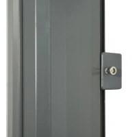 Outsunny 10' Retractable Folding Patio Privacy Side Awning with 50+ UV Protection, 2 Wall Brackets, & Polyester, Grey(m-10)