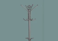Monarch 70" 12-Hook Metal Coat Tree Hanger Rack - Silver Finish(m-3)