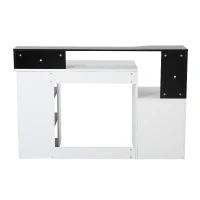 HOMCOM Compact Computer Table Multipurpose Workstation Storage Home Office Writing Desk(m-5)