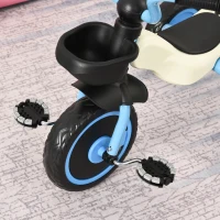 Qaba 3 Wheel Foldable Kids Tricycle Walking Toddler Bike for for 3-5 Year-old Boys & Girls Blue(m-5)