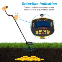 Outsunny Metal Detector w/ Adjustable Sensitivity Gold Search Device(m-7)