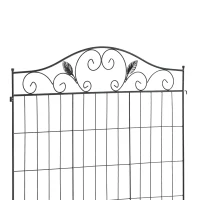 Outsunny Decorative Garden Fencing, 4 Panel Steel Wire Frame Outdoor Barrier, Enhances Backyard Privacy(m-10)