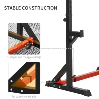 Soozier Barbell Rack Stand, Easily Adjustable Barbell Squat Rack for Home Gym Equipment, Strength Training Fitness Gift for Men & Women(m-6)