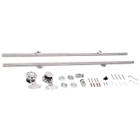 HOMCOM 6' Sliding Barn Door Hardware Kit Stainless Steel Roller or 39" Door Panel(m-4)