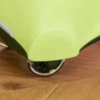 Qaba Kids Wiggle Car Ride on Toy with LED Flashing Wheels, Swing Car for Toddlers, No Batteries, Gears or Pedals - Twist, Turn, Wiggle Movement to Steer, Dolphin Shaped Green(m-11)