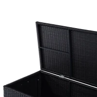 Outsunny Indoor Outdoor Rattan Garden Storage Box Unit Patio Furniture Chest(m-8)