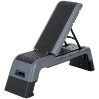 Soozier Deck Workout Bench Incline Decline Platform w/ Resistant Band(m-1)