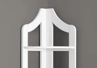 Monarch 72" Wood Grain-Look 5-Tier Corner Accent Display Bookcase - White Finish(m-3)