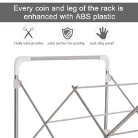 HOMCOM Multi-Purpose Garment Hanging Rack Foldable Laundry Drying Rack(m-7)