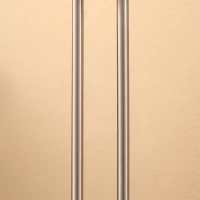 HOMCOM Modern LED 2 Light Floor Lamp, Tall Standing Lamp with Rotatable Ring Light and Height Adjustable Side Light for Living Room or Bedroom, Silver(m-12)