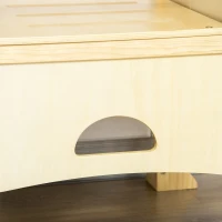 Qaba Kids kitchen step stool Foldable Step Stool with Blackboard & Lockable Handrail(m-12)