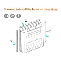 HOMCOM Electric Fireplace Insert for Wood Cabinets with Realistic Flame Effect and Automatic Shut-Off, Black(m-6)