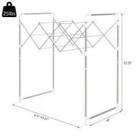 HOMCOM Multi-Purpose Garment Hanging Rack Foldable Laundry Drying Rack(m-3)