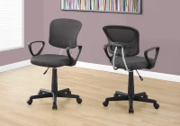Monarch Ergonomic Swivelling  Juvenile Curved Mid Back Office Chair - Black(m-2)
