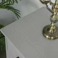 HOMCOM Buffet Storage Cabinet for Kitchen Entryway with 2 Cabinets and 3 Drawers, Adjustable Shelves, Grey(m-12)