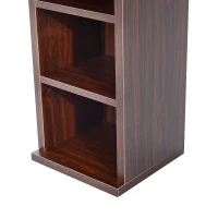 HOMCOM Slim 12-tier Multimedia Storage Tower CD DVD Rack Stand Brown(m-7)