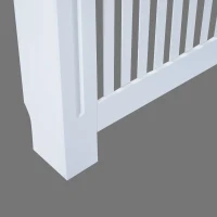 HOMCOM 60" Radiator Cover Painted Slatted MDF Cabinet Lined Grill White(m-4)