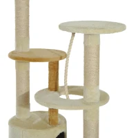 Pawhut 55" Cat Tree Condo Scratching Post Furniture Scratcher House(m-8)