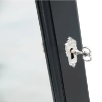 HOMCOM Mirrored Jewellery Cabinet Armoire Stand Organizer for Rings Earrings Bracelets Lockable Black(m-11)