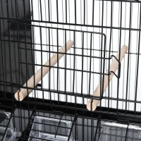PawHut 23.5" x 11.75" x 13.9" Caged Bird Feeder Home with 4 Easy Access Doors, 6 Food Boxes, & 4 Relaxing Perch Poles(m-10)