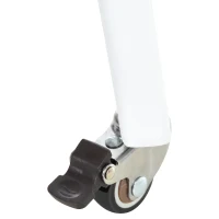 Vinsetto Foldable Computer Desk on Rolling Wheels Height Adjustable Tilt 90° White(m-9)